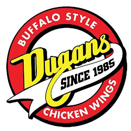DUGANS SINCE 1985 BUFFALO STYLE CHICKEN WINGS logo