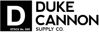 DUKE CANNON SUPPLY CO. D STOCK NO 005 logo