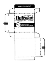 DULCOLAX LAXATIVE #1 TRUSTED FOR GUARANTEED RELIEF OVERNIGHT RELIEF logo