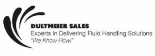 DULTMEIER SALES EXPERTS IN DELIVERING FLUID HANDLING SOLUTIONS "WE KNOW FLOW!" logo