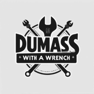 DUMASS WITH A WRENCH logo