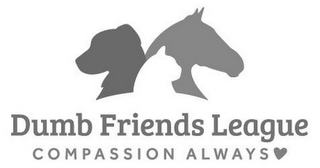 DUMB FRIENDS LEAGUE COMPASSION ALWAYS logo