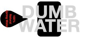DUMB WATER 100% NATURAL SPRING WATER logo