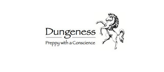 DUNGENESS PREPPY WITH A CONSCIENCE logo