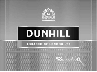 DUNHILL TOBACCO OF LONDON LTD DUNHILL 1A ST. JAMES'S ST. LONDON SW1 logo