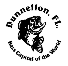 DUNNELON, FL. BASS CAPITAL OF THE WORLD logo