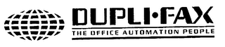 DUPLI-FAX THE OFFICE AUTOMATION PEOPLE logo