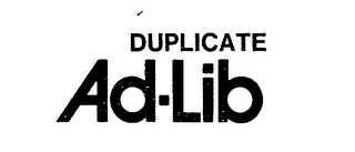 DUPLICATE AD-LIB logo