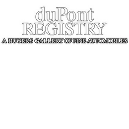 DUPONT REGISTRY A BUYERS GALLERY OF FINE AUTOMOBILES logo