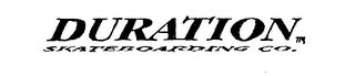DURATION SKATEBOARDING CO. logo
