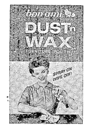 DUST N WAX BONAMI FURNITURE POLISH SPRAY ON WIPE OFF! logo