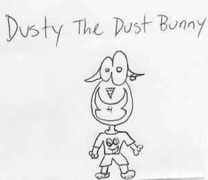 DUSTY THE DUST BUNNY logo