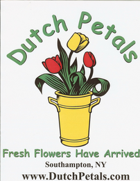 DUTCH PETALS FRESH FLOWERS HAVE ARRIVED SOUTHAMPTON, NY WWW.DUTCHPETALS.COM logo