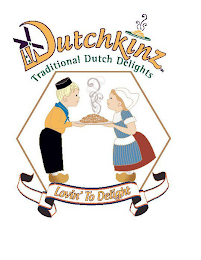 DUTCHKINZ TRADITIONAL DUTCH DELIGHTS LOVIN' TO DELIGHT logo