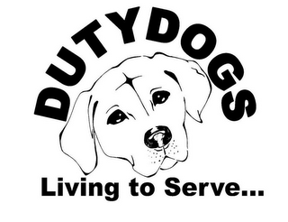 DUTYDOGS LIVING TO SERVE... logo