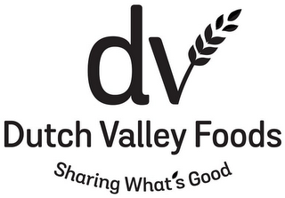 DV DUTCH VALLEY FOODS SHARING WHAT'S GOOD logo