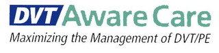 DVT AWARECARE MAXIMIZING THE MANAGEMENT OF DVT/PE logo