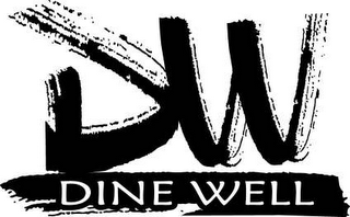 DW DINE WELL logo