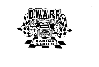 D.W.A.R.F. DWARF WORLD AUTO RACING FEDERATION DWARF RACING SERIES logo
