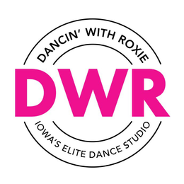 DWR IOWA'S ELITE DANCE STUDIO DANCIN' WITH ROXIE logo