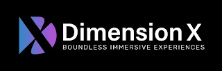 DX DIMENSION X BOUNDLESS IMMERSIVE EXPERIENCES logo
