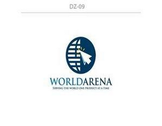 DZ-09 WORLDARENA SERVING THE WORLD ONE PRODUCT AT A TIME logo
