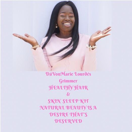 DÁVONMARIE LOURDÉS GRIMMER HEALTHY HAIR & SKIN SLEEP KIT NATURAL BEAUTY IS A DESIRE THAT'S DESERVED logo