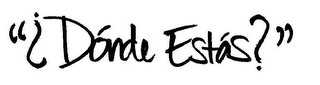 "¿DÓNDE ESTÁS?" logo