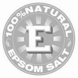 E 100% NATURAL EPSOM SALT logo