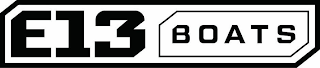 E 13 BOATS logo