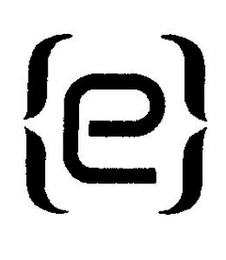 {E} logo