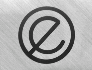 E logo