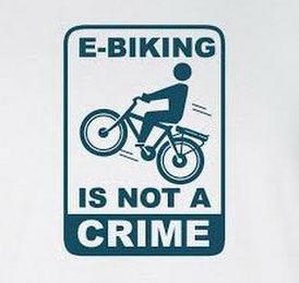 E-BIKING IS NOT A CRIME logo