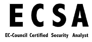E C S A EC-COUNCIL CERTIFIED SECURITY ANALYST logo