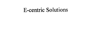 E-CENTRIC SOLUTIONS logo