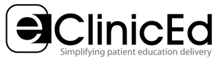 E CLINICED SIMPLIFYING PATIENT EDUCATION DELIVERY logo
