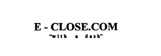E-CLOSE.COM "WITH A DASH" logo