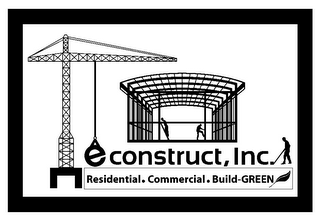 E CONSTRUCT, INC. RESIDENTIAL. COMMERCIAL. BUILD-GREEN logo