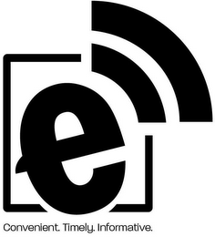 E CONVENIENCE. TIMELY. INFORMATIVE. logo