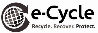 E-CYCLE RECYCLE. RECOVER. PROTECT. logo