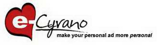 E-CYRANO MAKE YOUR PERSONAL AD MORE PERSONAL logo