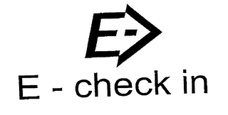 E E-CHECK IN logo
