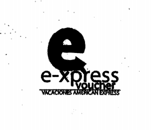 E E-XPRESS VOUCHER VACACIONES AMERICAN EXPRESS logo