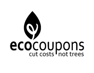 E ECOCOUPONS CUT COSTS NOT TREES logo