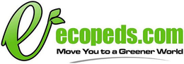 E ECOPEDS.COM MOVE YOU TO A GREENER WORLD logo