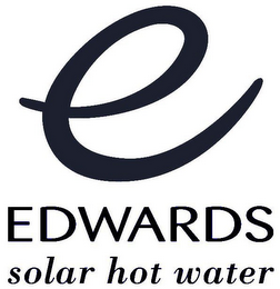 E EDWARDS SOLAR HOT WATER logo