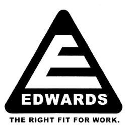 E EDWARDS THE RIGHT FIT FOR WORK. logo