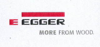 E EGGER MORE FROM WOOD. logo