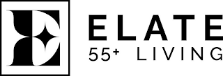 E ELATE 55+ LIVING logo