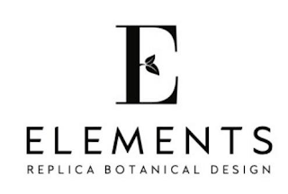 E ELEMENTS REPLICA BOTANICAL DESIGN logo